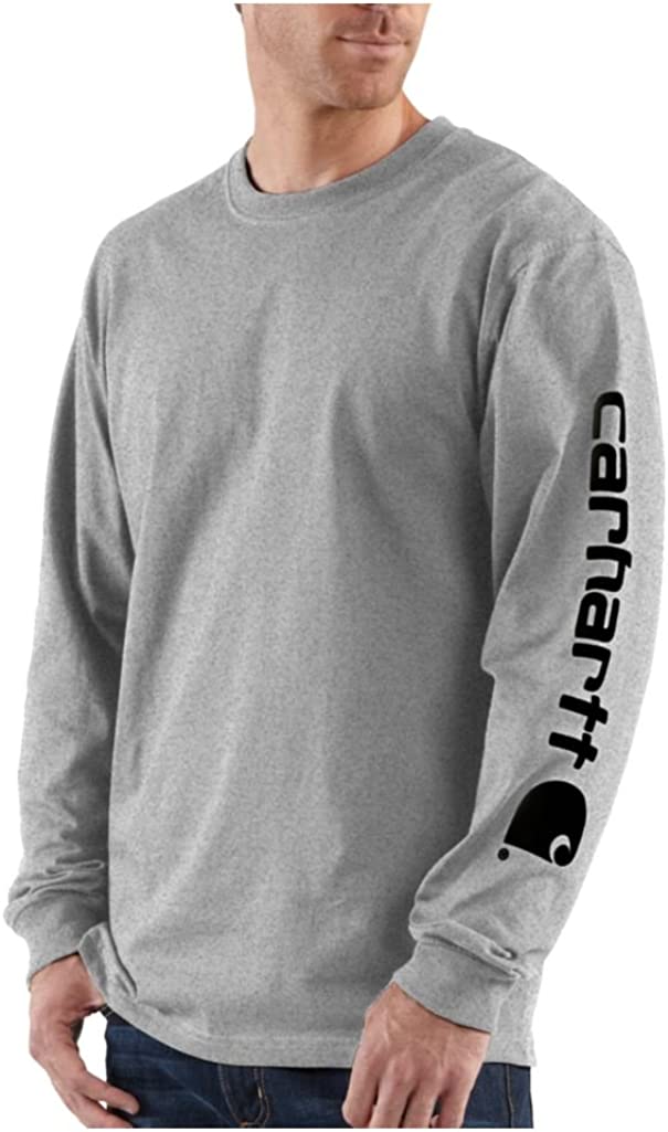 Carhartt Men's Loose Fit Heavyweight Long Logo Sleeve Graphic T-Shirt - Image 2
